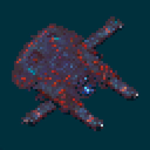 Top down enemy space ship