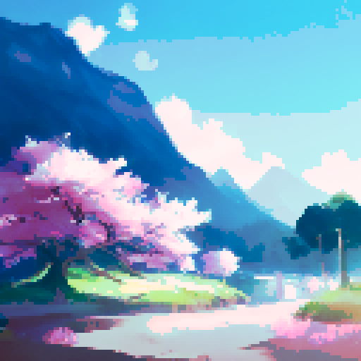 sakura blossoms cherry blossoms trees mountains stunning serene beauty