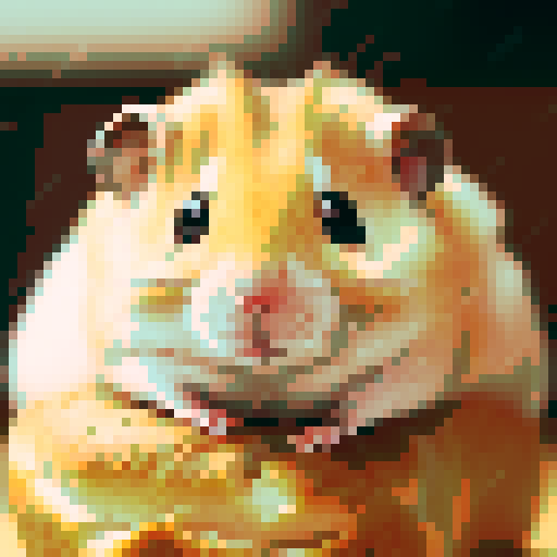 hamster on a bread