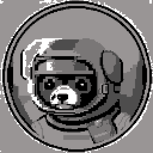 Make an icon of a dog in space using an astronaut costume, do it in the style of Dan hipp mixed with Leonardo Davinci, do it in a minimalist and black and white way as if it had been drawn by hand