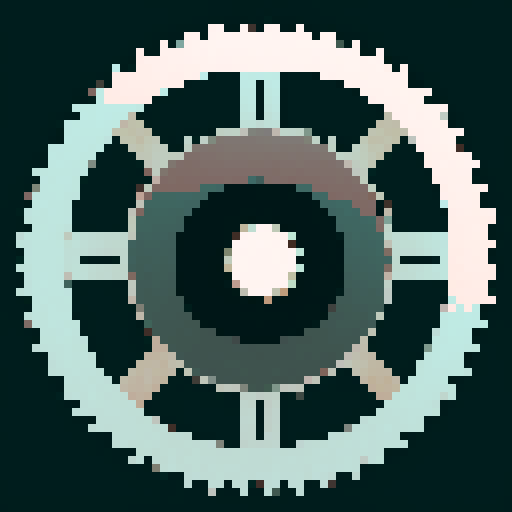 simple, old rusty gear centered on a white background