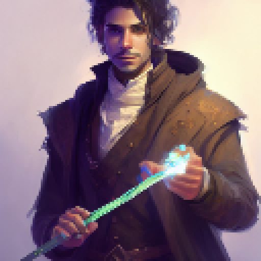 a magician with a magic wand