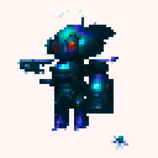 purple and orange dragonfly sprite that works as a common enemy in a platformer game. it should be side view.