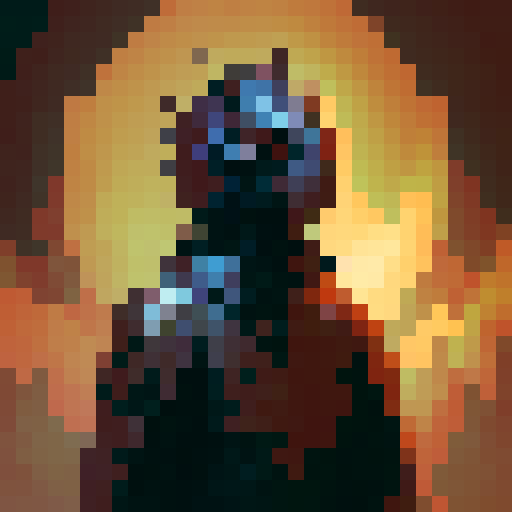 dark lord, medieval fantasy style, sinister aura, glowing eyes, blackened cloak, ornate cape, ancient mask, weapon at his back, looming presence, intense shadows, intricate details, torso view, looking at his right, zoom in
