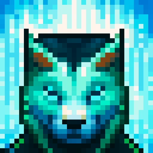 wolf avatar, portrait, glowing eyes