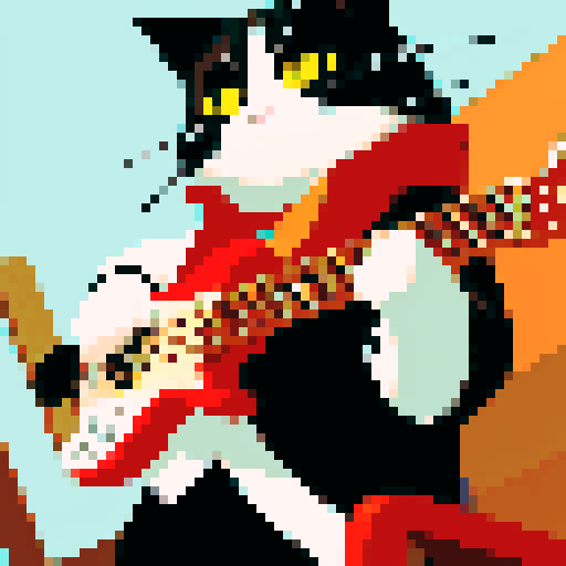 a cat playing the bass, meme style