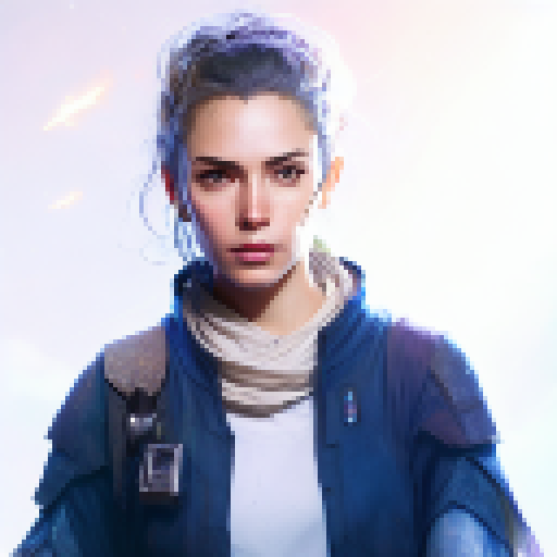 "Amidst the lush greenery, a Jedi warrior with a glowing blue lightsaber stands atop a rocky cliff overlooking a grand temple as a flock of exotic birds take flight in the background, all depicted in the style of a medieval fantasy RPG."