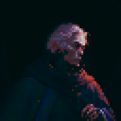 Priest with flowing robes, wielding a glowing staff, amidst a medieval cathedral adorned with stained glass windows and intricate stone carvings