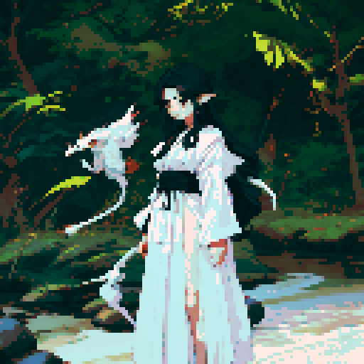 Southeast Asian woman, long wavy hair, White skin, oval face, black eyes, age 20, wearing a robe