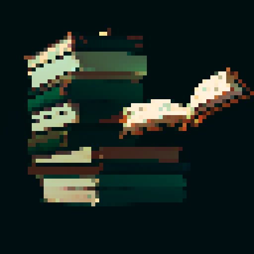 stacked book, black background