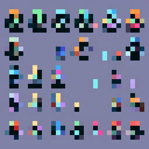 create a bunch of different pixelart 2d enemies i can use in my game im developing