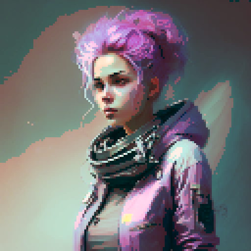 1girl, with big breasted, messy pink hair, punk girl, 