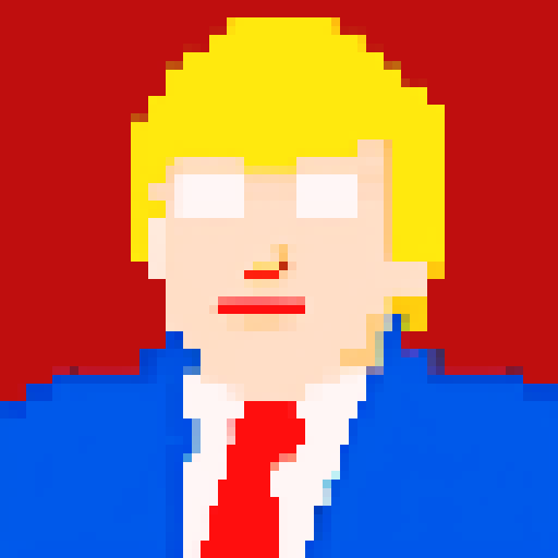 donald trump pixel art
