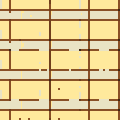 Create a top-down pixel art tile set for an RPG classroom. Include tiles for:

Desks and Chairs (top-down view)
Blackboard (with optional chalk markings)
Teacher's Desk (with details like books)
Windows (showing a simple outdoor view)
Bookshelves (filled with books)
Flooring (wooden or tiled patterns)
Walls and Partitions
Decorations (educational posters or charts)
Use a retro, pixelated style with a cohesive color palette, ensuring tiles are modular for easy assembly.
