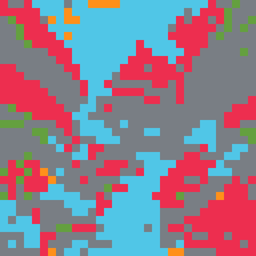 Reef mountain filled with corals, no fish, no bubbles, colorful