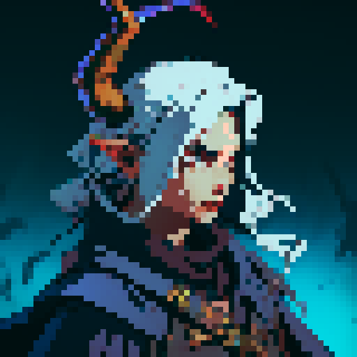 wizard character in the style of Diablo 2