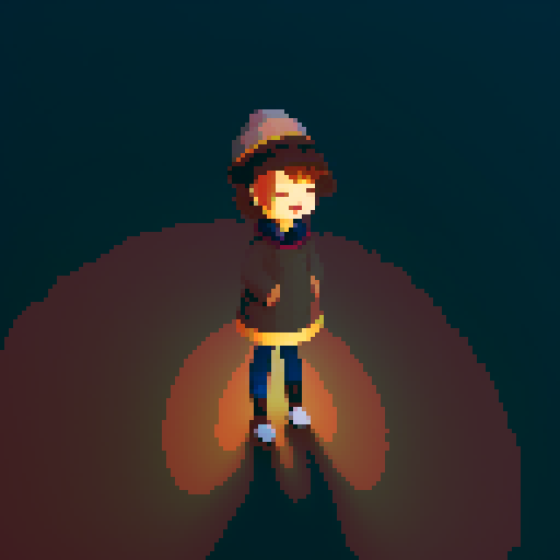 Night city street light background, profile picture, young girl, smile, rounded face, blue eyes, short black hair, brown jacket, beige hat, facing directly