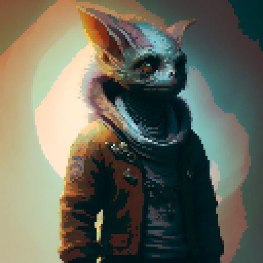 A fire imp. furry and gremlin-like. on a grey background