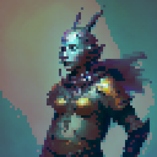 warrior wearing armor, running, side view