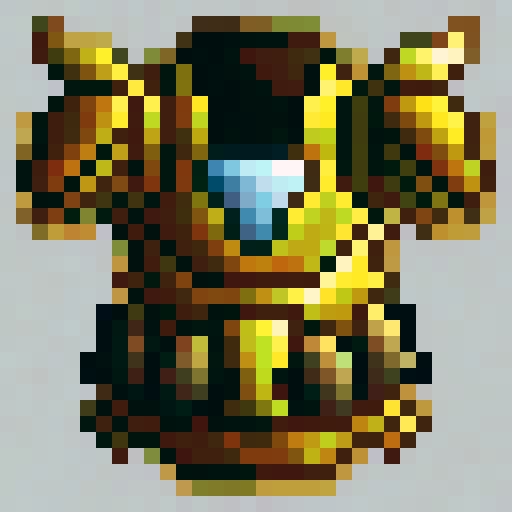paladin armor with gold trim