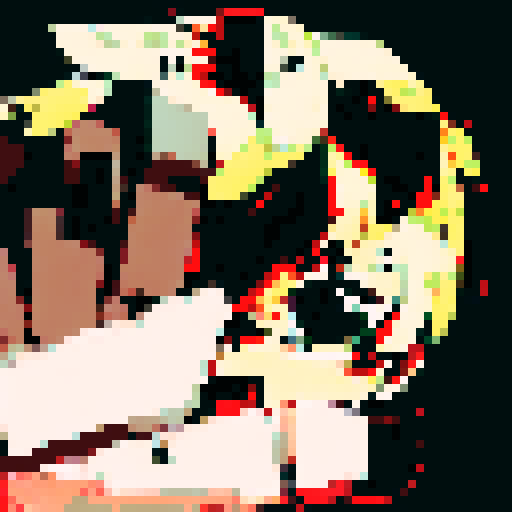 Attack on Titan, determined expression, intense eyes, close-up shot, anime-style, pixel art