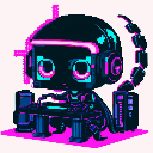 cute cyberpunk scorpion with human head, human head is from anime inspired character with vibrant hair, expressive eyes, and a playful smile, scorpion is playing computer games, tables with potato chips and coca cola