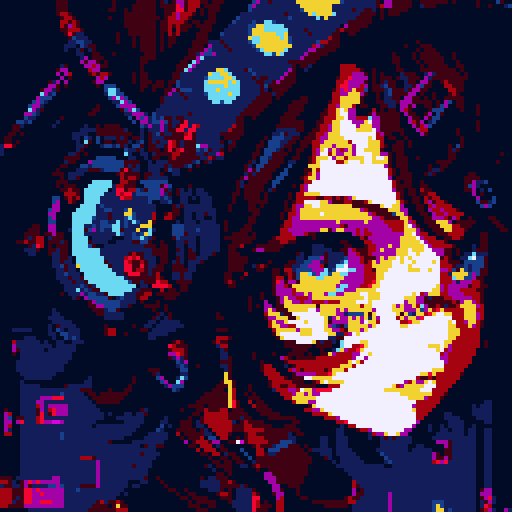 cyberpunk anime girl with cat ears, headphones, and cyborg eyes, in a landscape portrait showcasing vibrant neon cityscape and futuristic technology