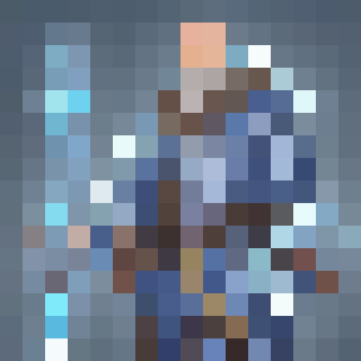 Here is the illustration of Thalrin Stormcaller, the powerful storm wizard from the CryptoWizards game. Thalrin is depicted with long, wild silver hair and piercing blue eyes that reflect his mastery over storm magic. He is adorned in a blue and white robe with lightning bolt motifs, holding a staff that constantly emits sparks, topped with a lightning bolt. The background shows a stormy sky with dark clouds and flashes of lightning, emphasizing his control over the elements. Thalrin's confident