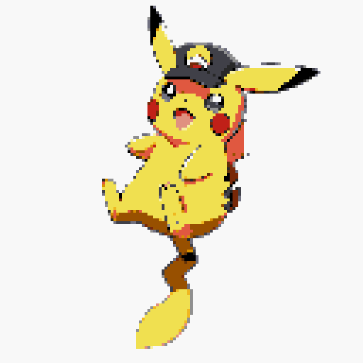 Create an image of Captain Pikachu standing balanced on his tail, showcasing agility. He wears a captain's hat tilted slightly forward over his narrowed eyes. A subtle smirk is on his face. Electric sparks crackle around his cheeks and tail. Focus on his physical details: the hat, the smirk, the tail-standing pose, and the electric sparks.