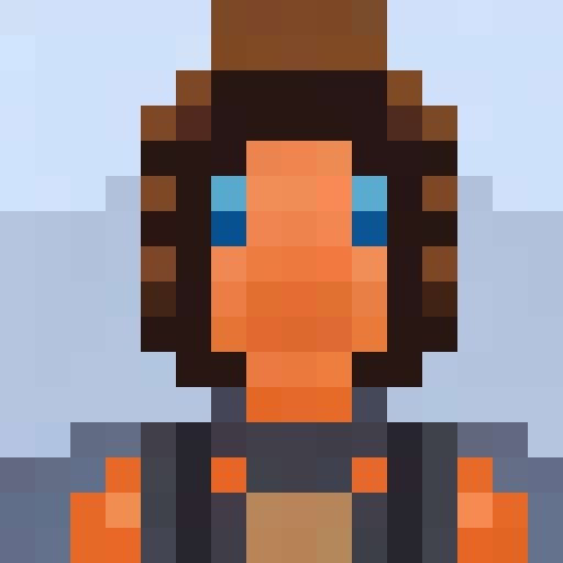 "Create a close-up, pixel art portrait of a wooden sprite made from textured wood blocks and wooden planks, styled as a game icon in 16x16 size."