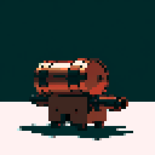 I want a copper minigun. I want this object usable an asset in a videogame, meaning only one object per image, outlined with a strong black stroke, on a solid-color background.