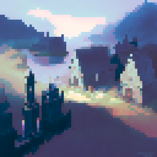 Graveyard at dusk, eerie mist, tombstones looming, Gothic architecture, somber and melancholic landscape portrait.