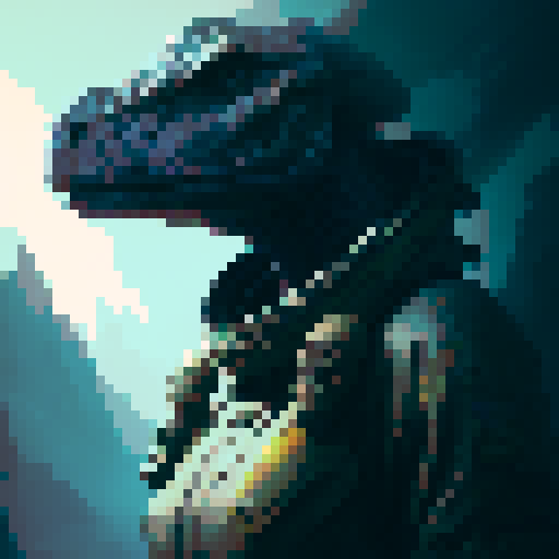 Dinosaur with tropical background