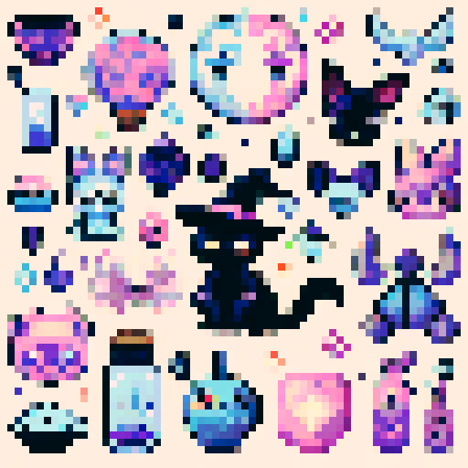 whimsical witchy motifs