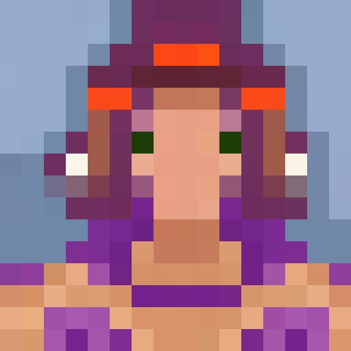 cactus with purple flower on top, close up, game icon, white background