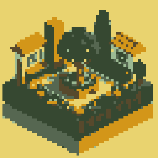 topiary plant, isometric asset, decorative pot, art nouveau garden, pixel art, sRGB