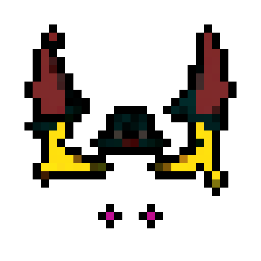 A larger, more menacing shadowy figure with smoky tendrils, large bat-like wings, and piercing red eyes. Its body is mostly hidden in darkness, giving it an ethereal, ghostly appearance. No background.
