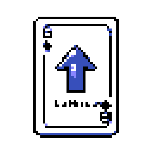 Create a playing card with an up arrow