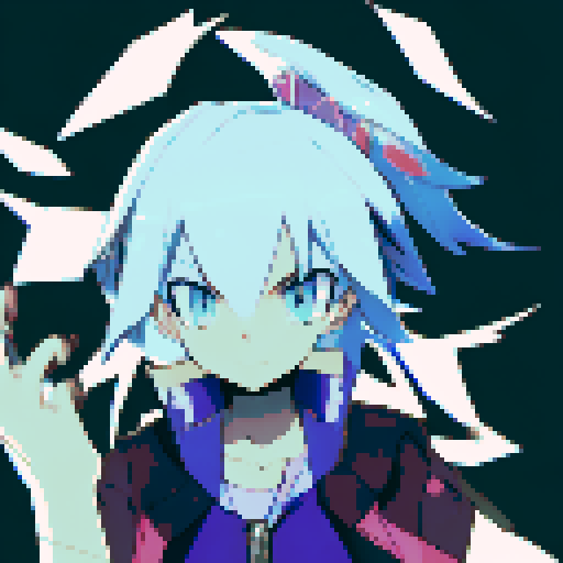 white-haired, blue-eyed, anti-social, lonely, in the room