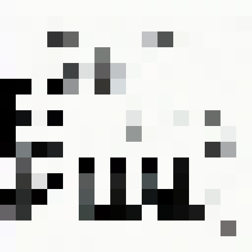 Create a close-up pixel art portrait of a fierce 16x16 game icon featuring a binturong standing on a tree branch, looking at the viewer, all rendered in classic pixel art style.