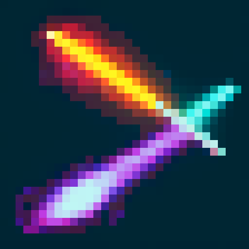 Design a mesmerizing galaxy-themed sword that embodies the vastness of the cosmos. The blade should shimmer with vibrant hues of deep blues and purples, reminiscent of distant nebulas, while the hilt should capture the brilliance of stars. The sword's pommel should incorporate celestial elements such as constellations or swirling galaxies. Infuse the design with a sense of cosmic energy and make it appear both elegant and powerful. Let your creativity soar across the expanse of the universe as y