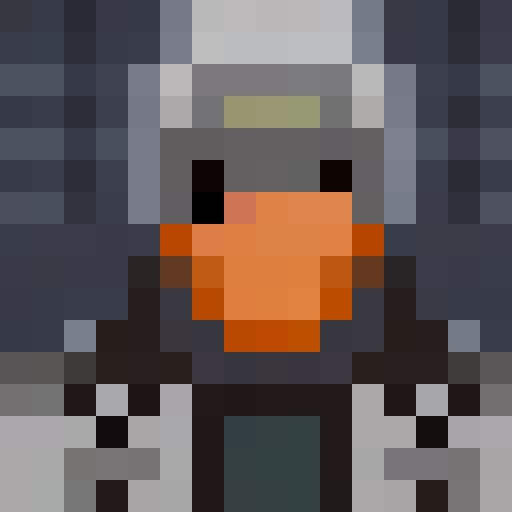 Dark, mysterious figure emerges from the shadows, with piercing eyes and flowing cloak, in a 16x16 pixel portrait style.