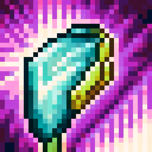 golden sword, with angelic feathers, and golden sparkles