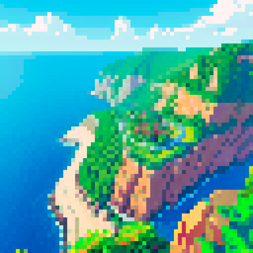 High cliff on the left hand side right hand side is the cliff in the sea in the middle there is a road