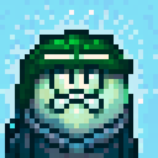 Pepe the frog Avatar, Portrait, glowing eyes, Green color scheme