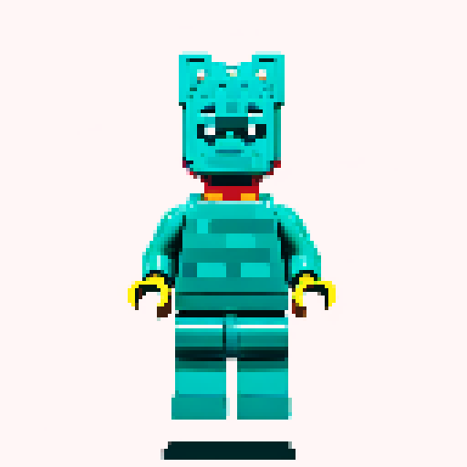 lego pixel, vibrant colors, blocky shapes, small plastic bricks, isometric perspective, retro video game, low resolution, 8-bit graphics, sharp edges, square grid, limited color palette, nostalgic feel, brick-built characters, iconic lego logo, digital recreation, detailed textures, crisp lines, simplified forms, nostalgic gaming vibes