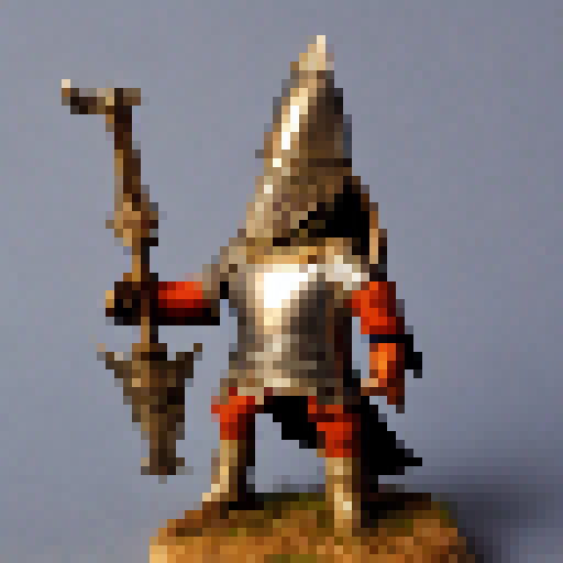 Medieval knight with two handed sword
