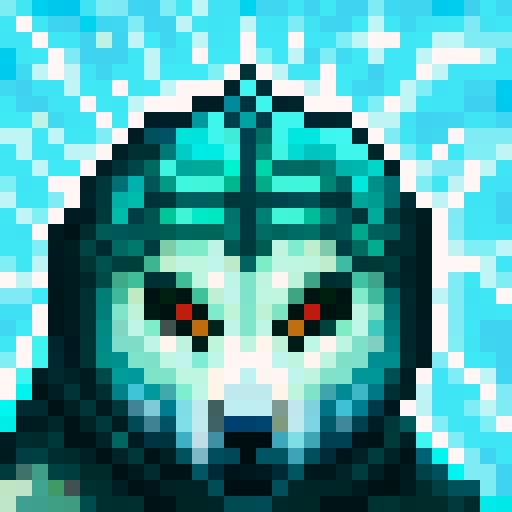 Wolf avatar, portrait, glowing eyes