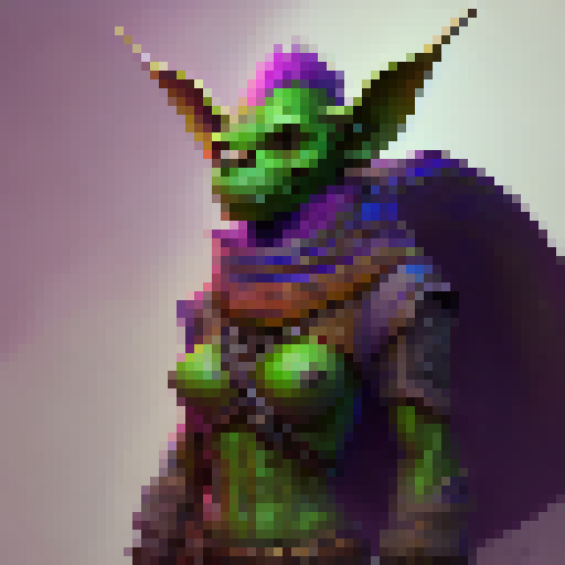 vibrant goblin archer, sprite, full body