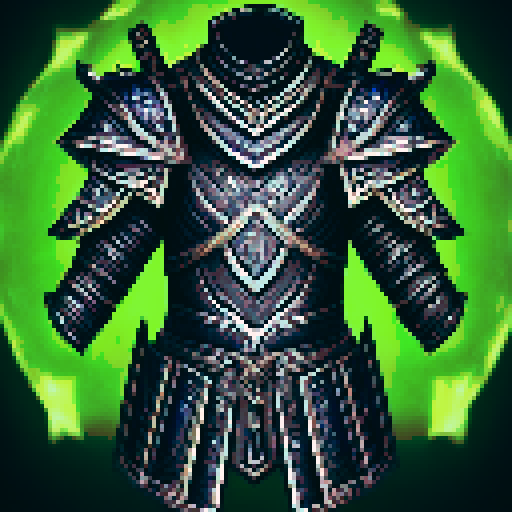 Hulking, metallic plates adorned with intricate, glowing runes cover the warlock's figure, the armor appearing both ancient and futuristic, a formidable game asset